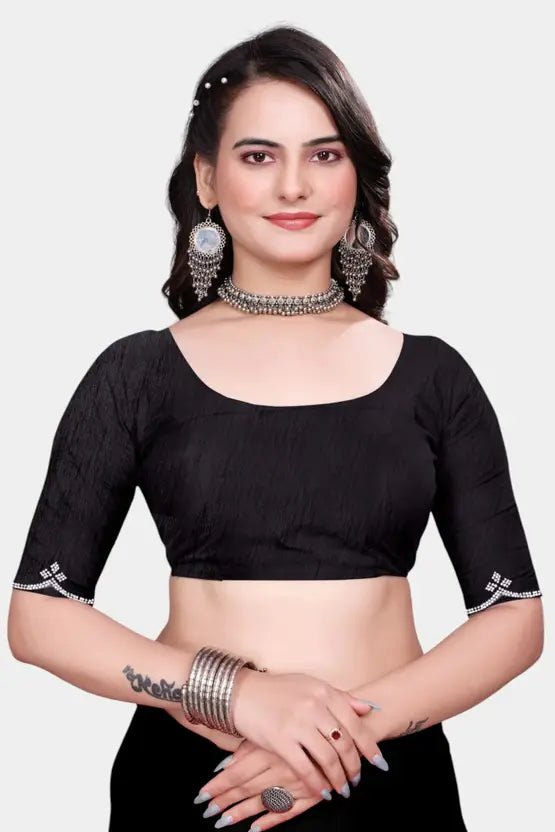 Labheshwari Midnight Black Georgette Bollywood Saree