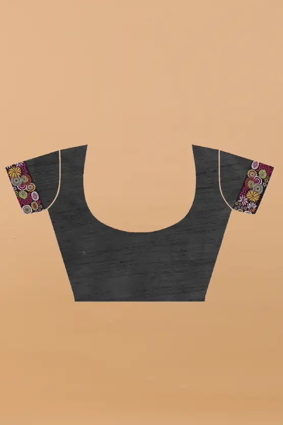 Exclusive Solid/Plain Daily Wear Georgette Saree  (Black)