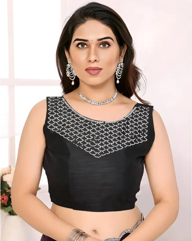 Labheshwari Black Georgette Saree with Heavy Embellished Border