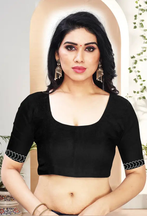 Labheshwari Rama (Light Blue) Georgette Saree with Hotfix Silver Diamond Border